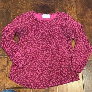 Old Navy Girls Leopard Patterned Long Sleeve Top
